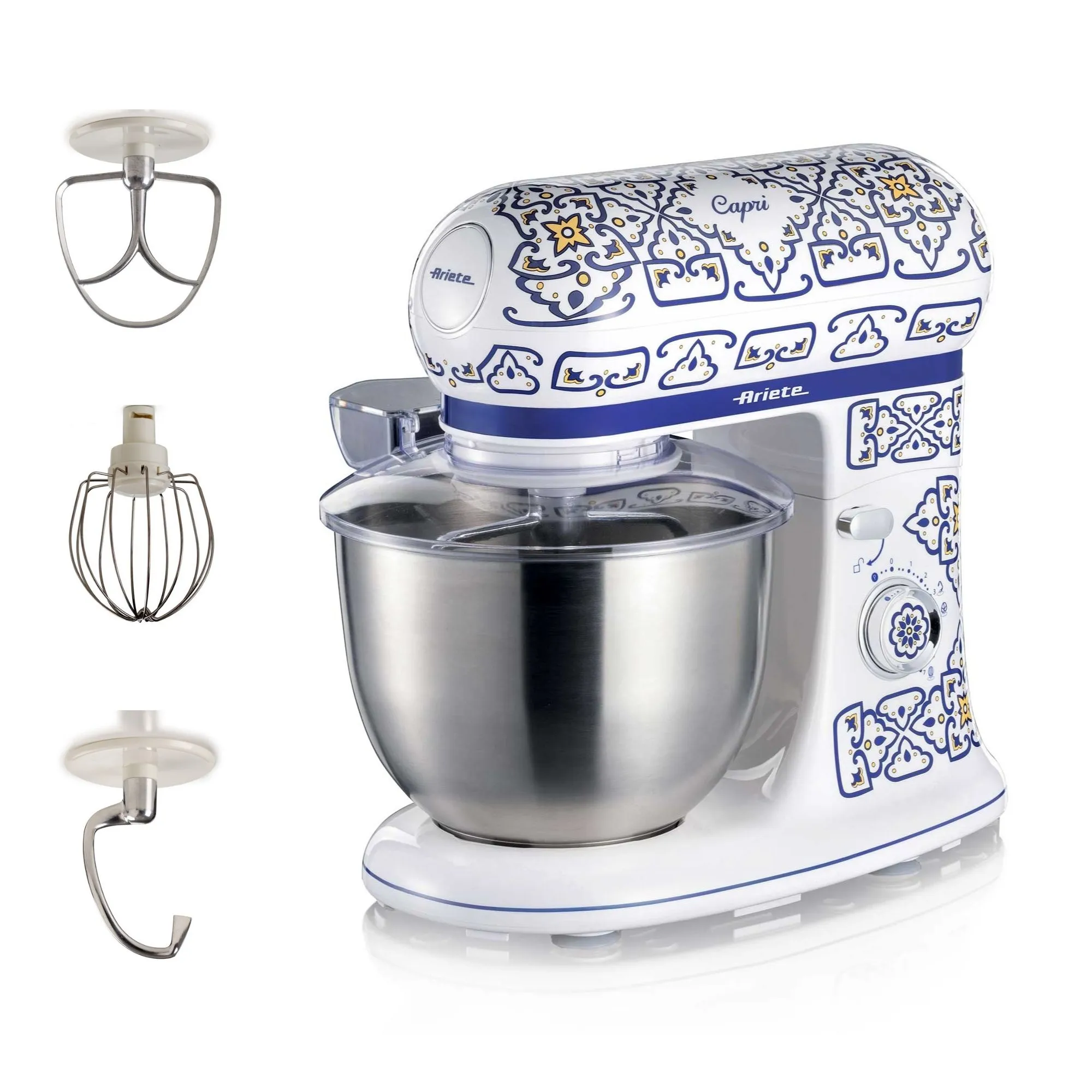 Ariete Capri 1588 K&ouml;ksmaskin 1200 W 5,5 L Vit, Ljusbl&aring;