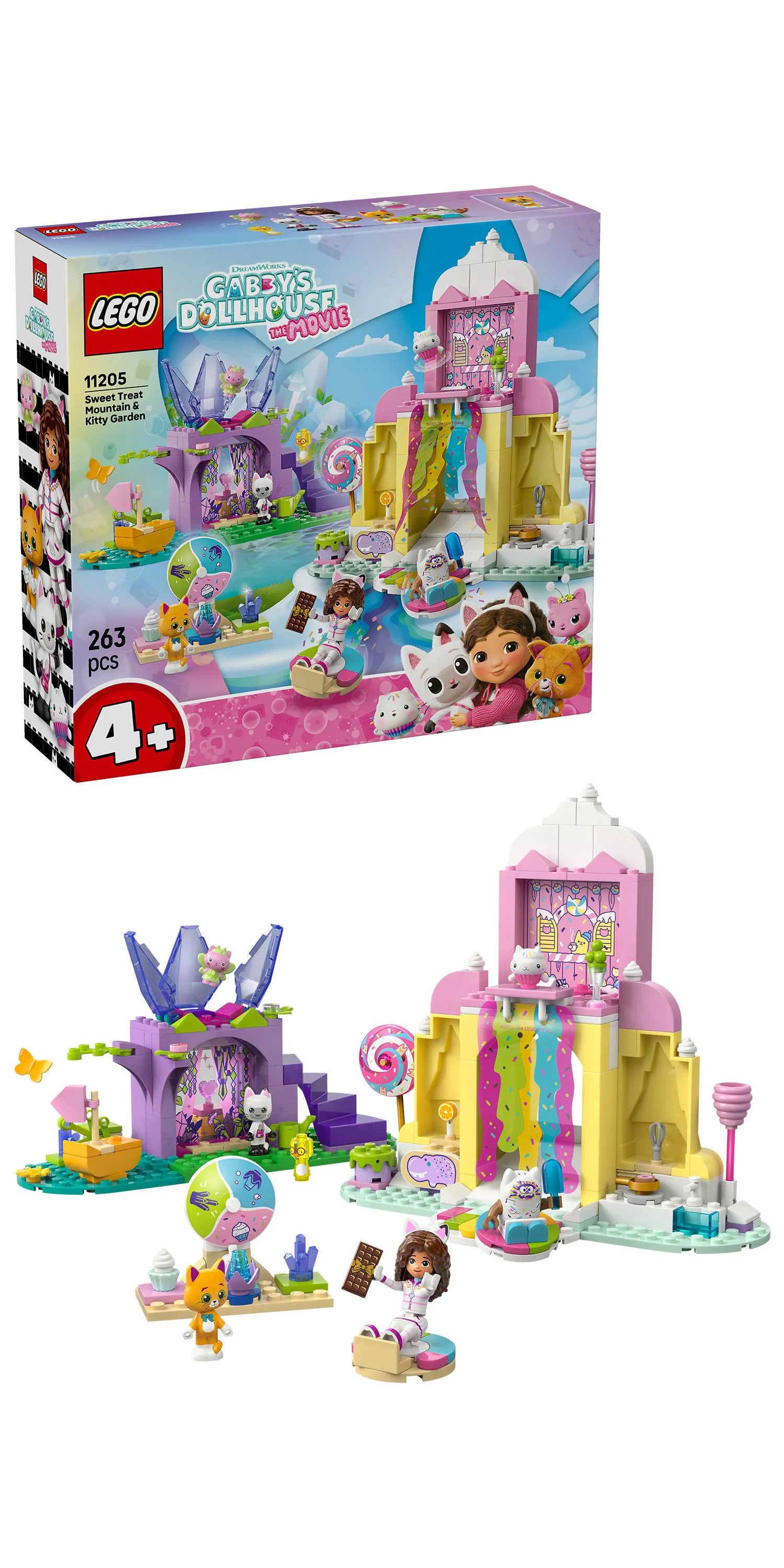 LEGO Gabby&rsquo;s Dollhouse Candy Mountain and Kispu Garden 11205