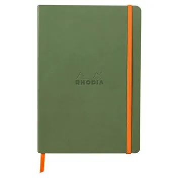 Rhodiarama soft A5 sage dot ivory