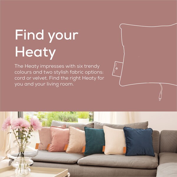 Beurer HK 77 Heaty Cordless Heating Pad - Blush-Rose