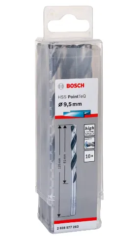 Bosch metal drill-HSS PointTeQ - DIN 338 - 9,5 mm - 10-pack - 2608577263