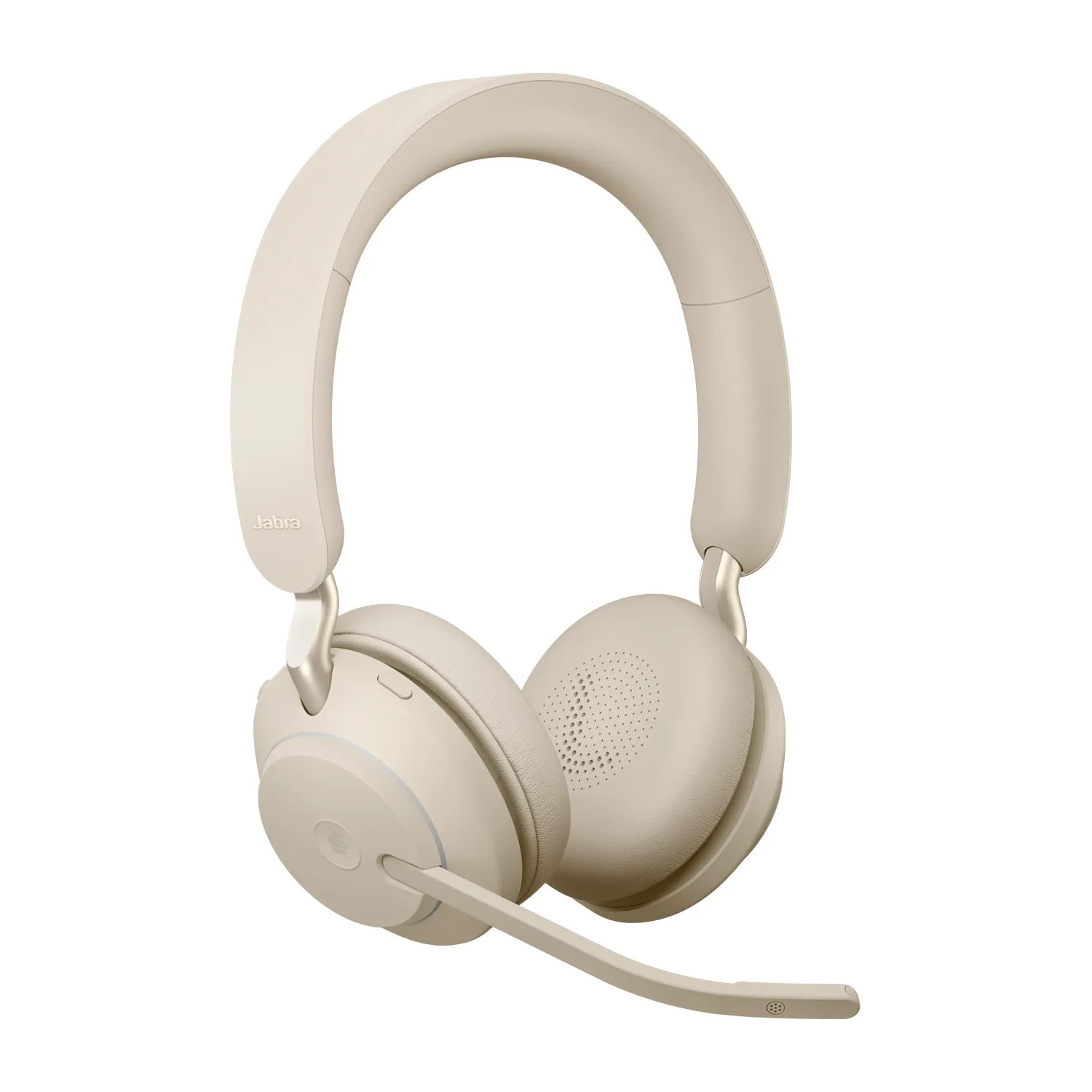 Jabra Evolve2 65 MS tr&aring;dl&ouml;s stereoheadset + USB-C-adapter, beige