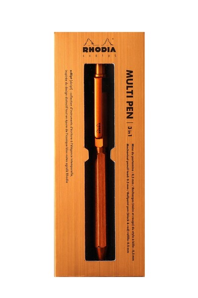 RHODIA scRipt 3-in-1 Multipen, 0.5mm - multipen, 1 pcs, Black, red and graphite