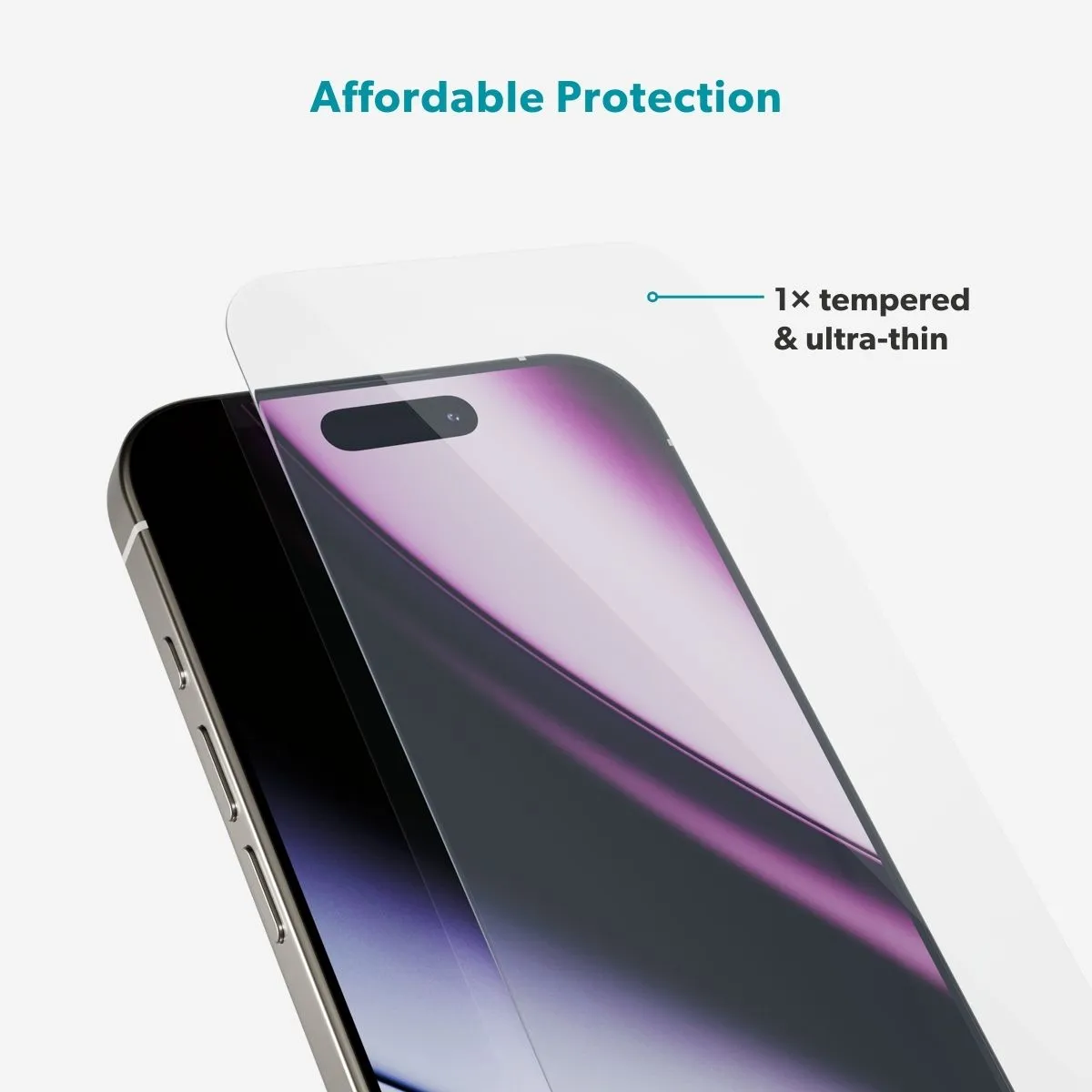 Epico Glass Protector Standard Fit with One-step Dust-free Applicator Scratch Resistant  iPhone Air