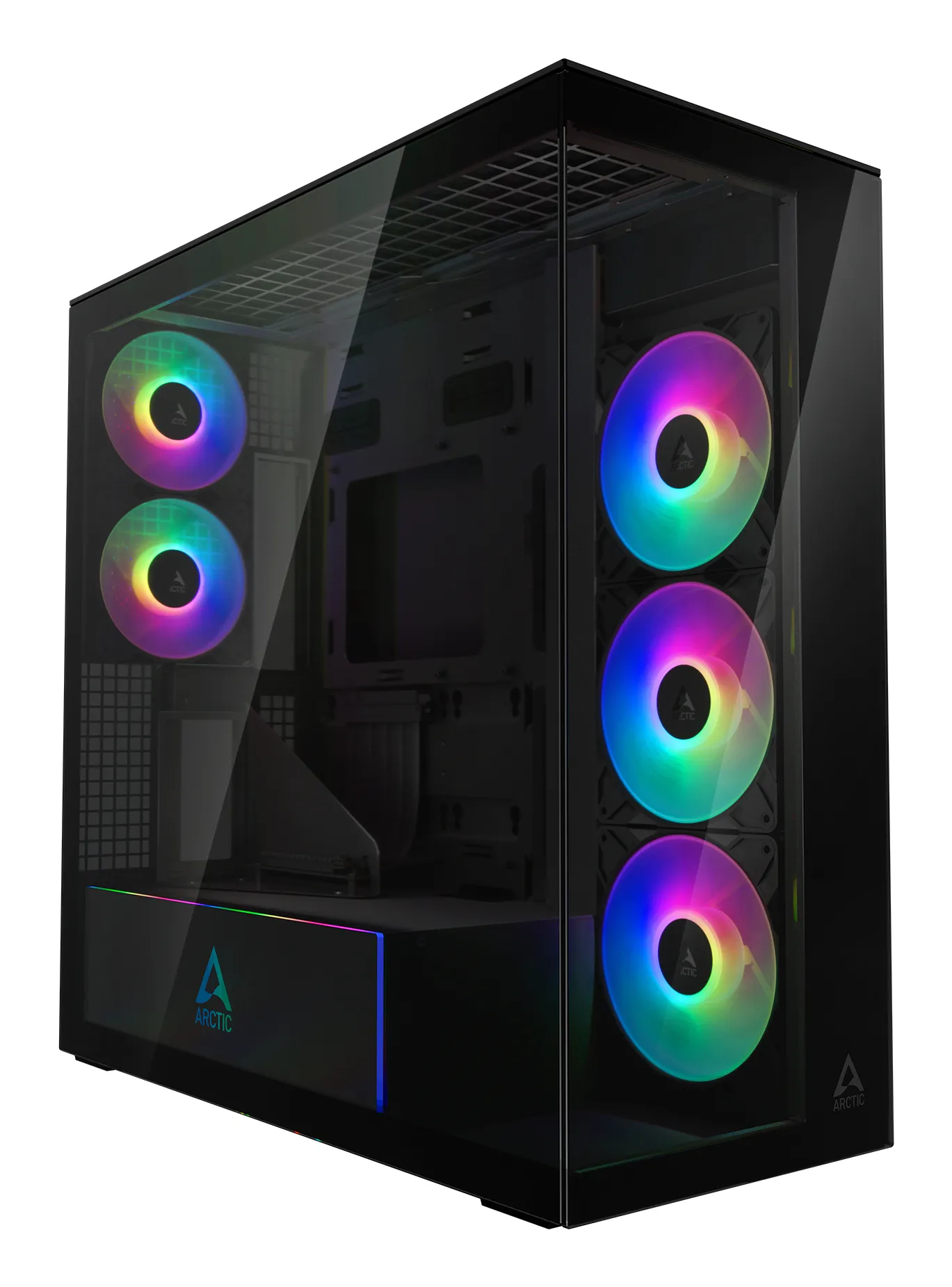 Arctic Xtender VG 5x A-RGB Fans E-ATX - mid case with window, Mirror Black