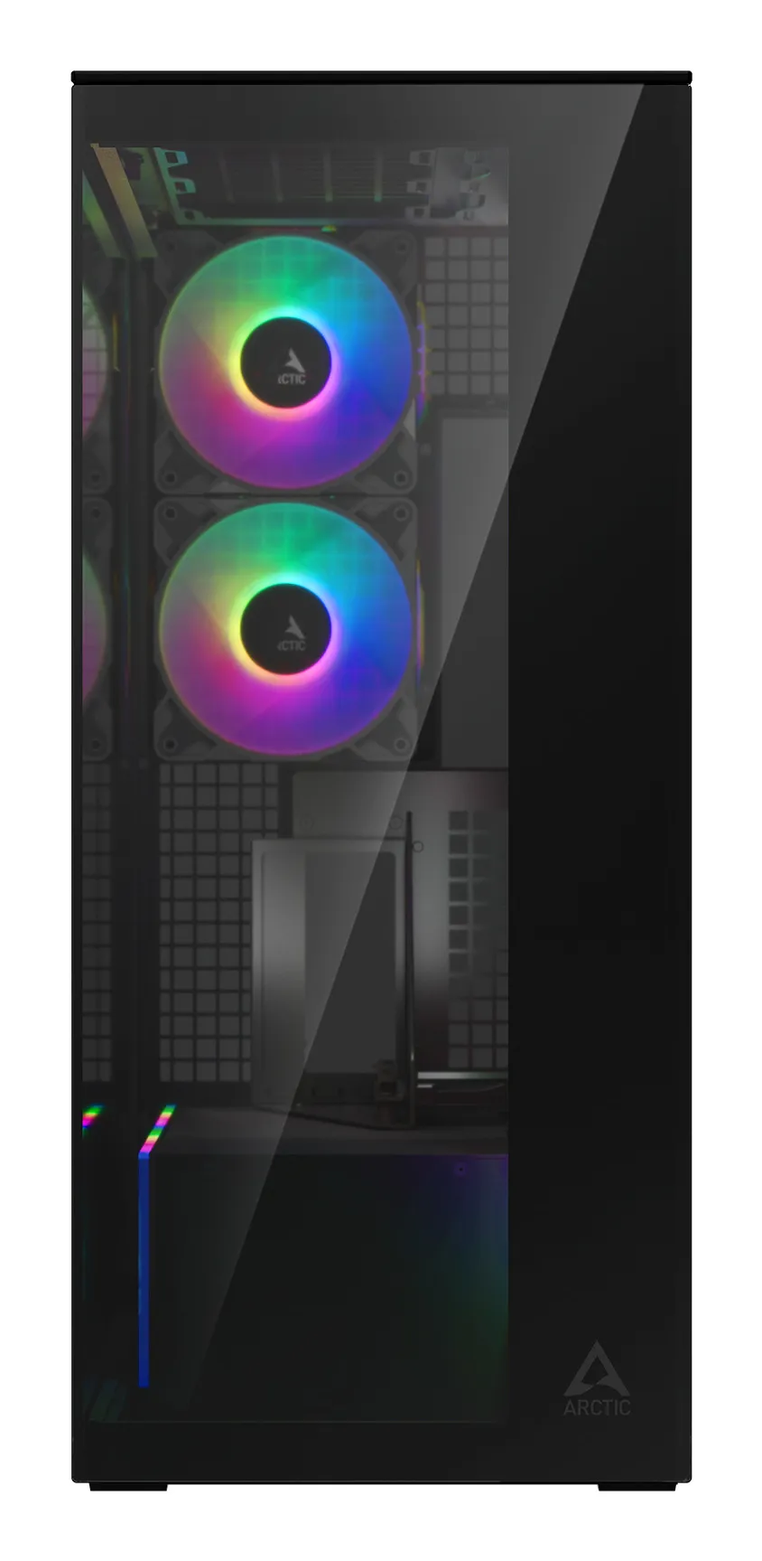 Arctic Xtender VG 5x A-RGB Fans E-ATX - mid case with window, Mirror Black