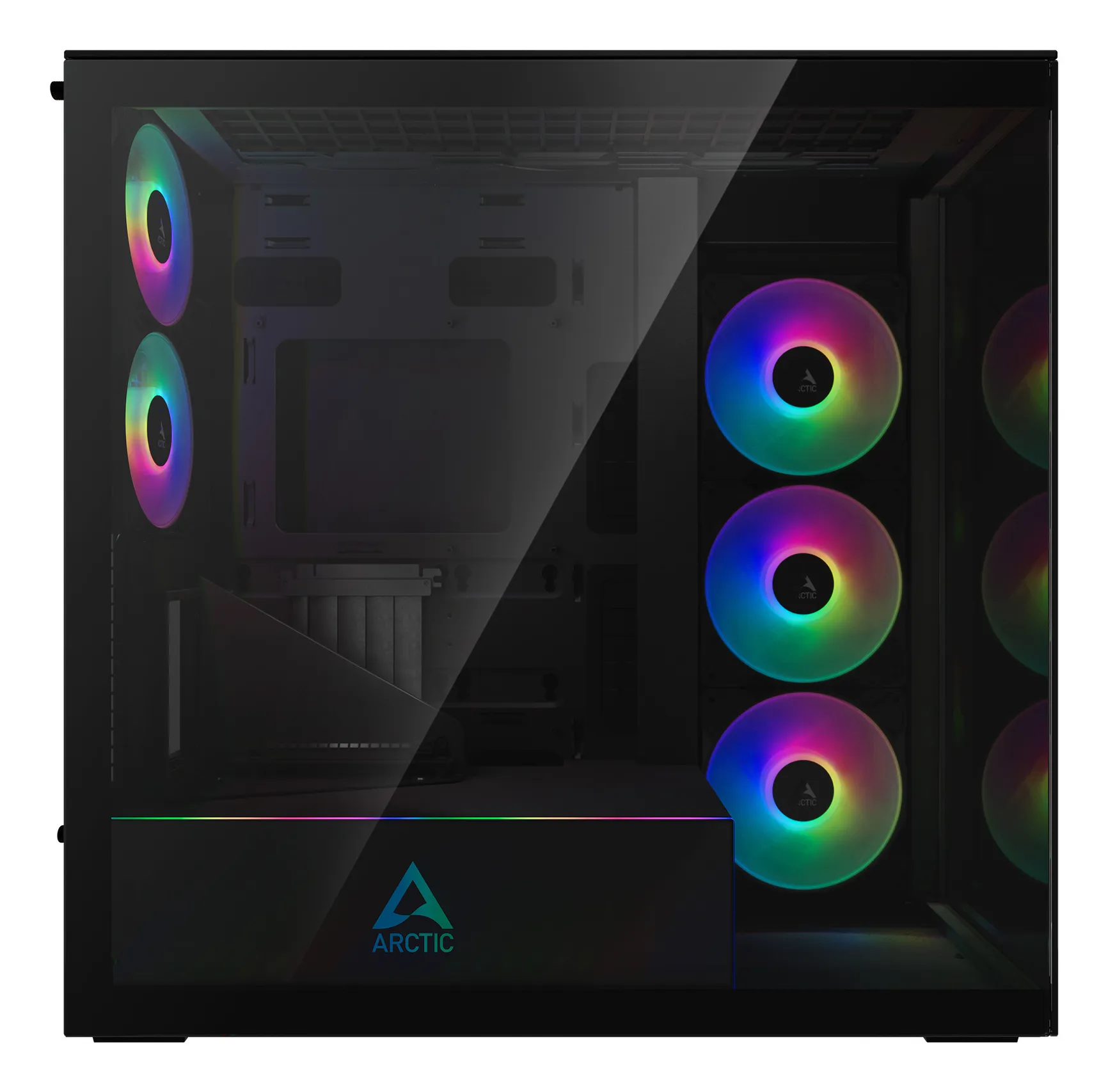 Arctic Xtender VG 5x A-RGB Fans E-ATX - mid case with window, Mirror Black