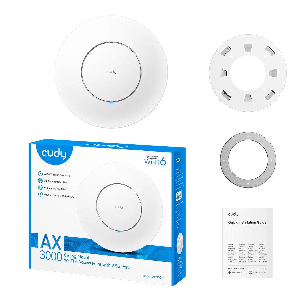 CUDY Acces Point AP3000 AX3000 Gigabit PoE Mesh