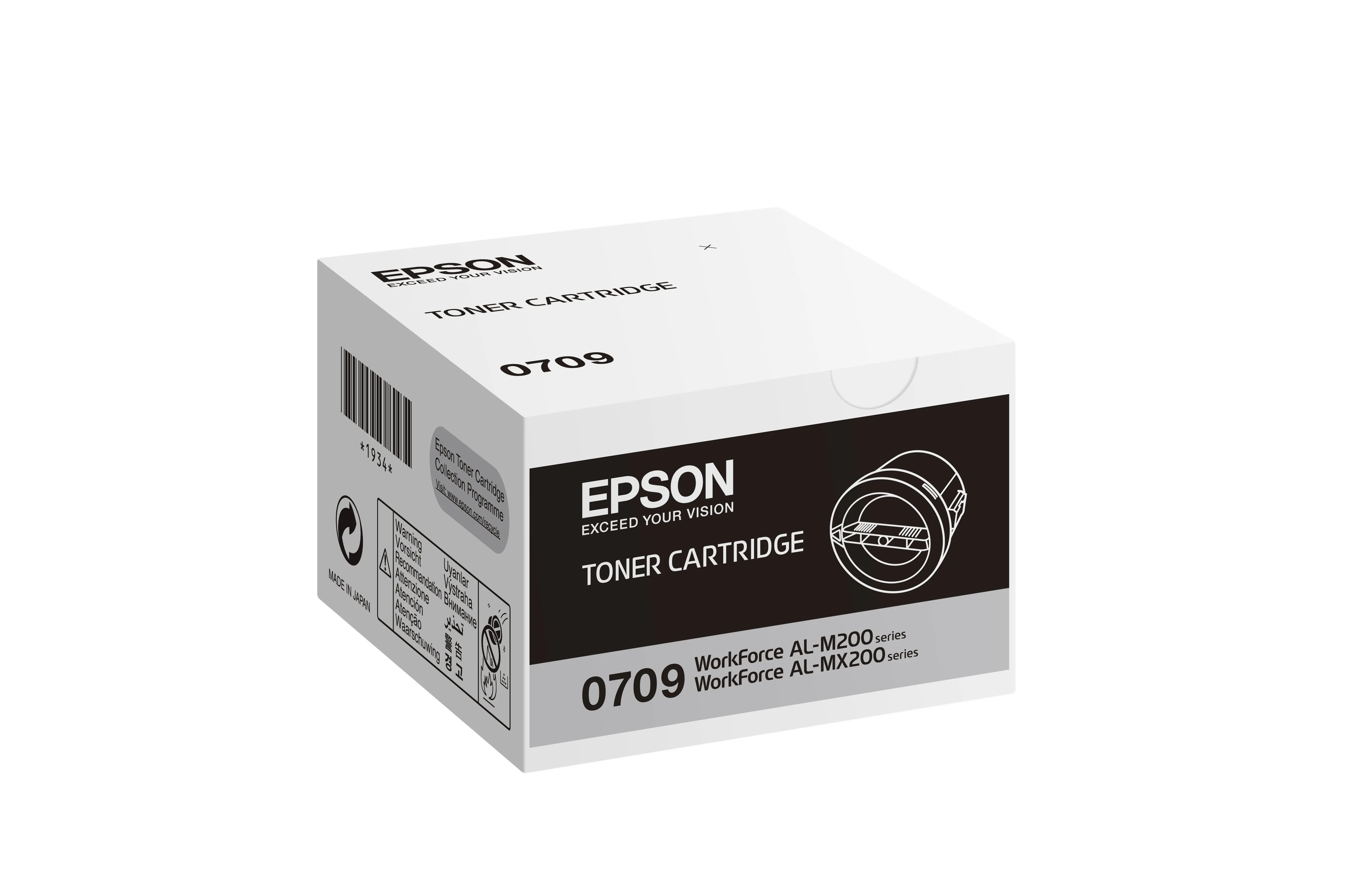 Epson 0709 lasertoner, svart