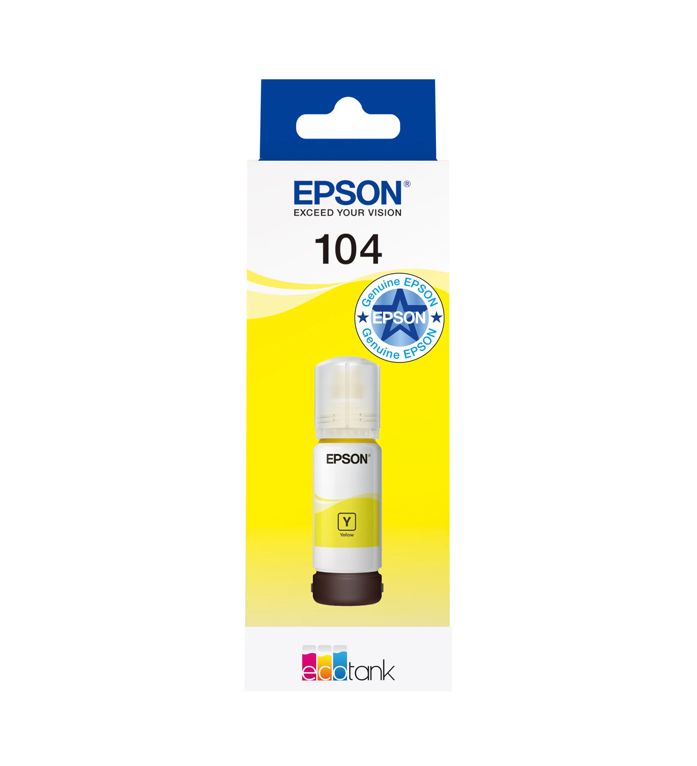 Epson 104 EcoTank ink bottle, 65 ml, Yellow