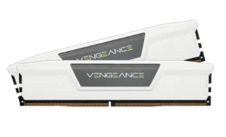 Corsair VENGEANCE 32 Gt (2 x 16 Gt) DDR5 6000 MHz, CL38 -muisti, valkoinen (EXPO/XMP)