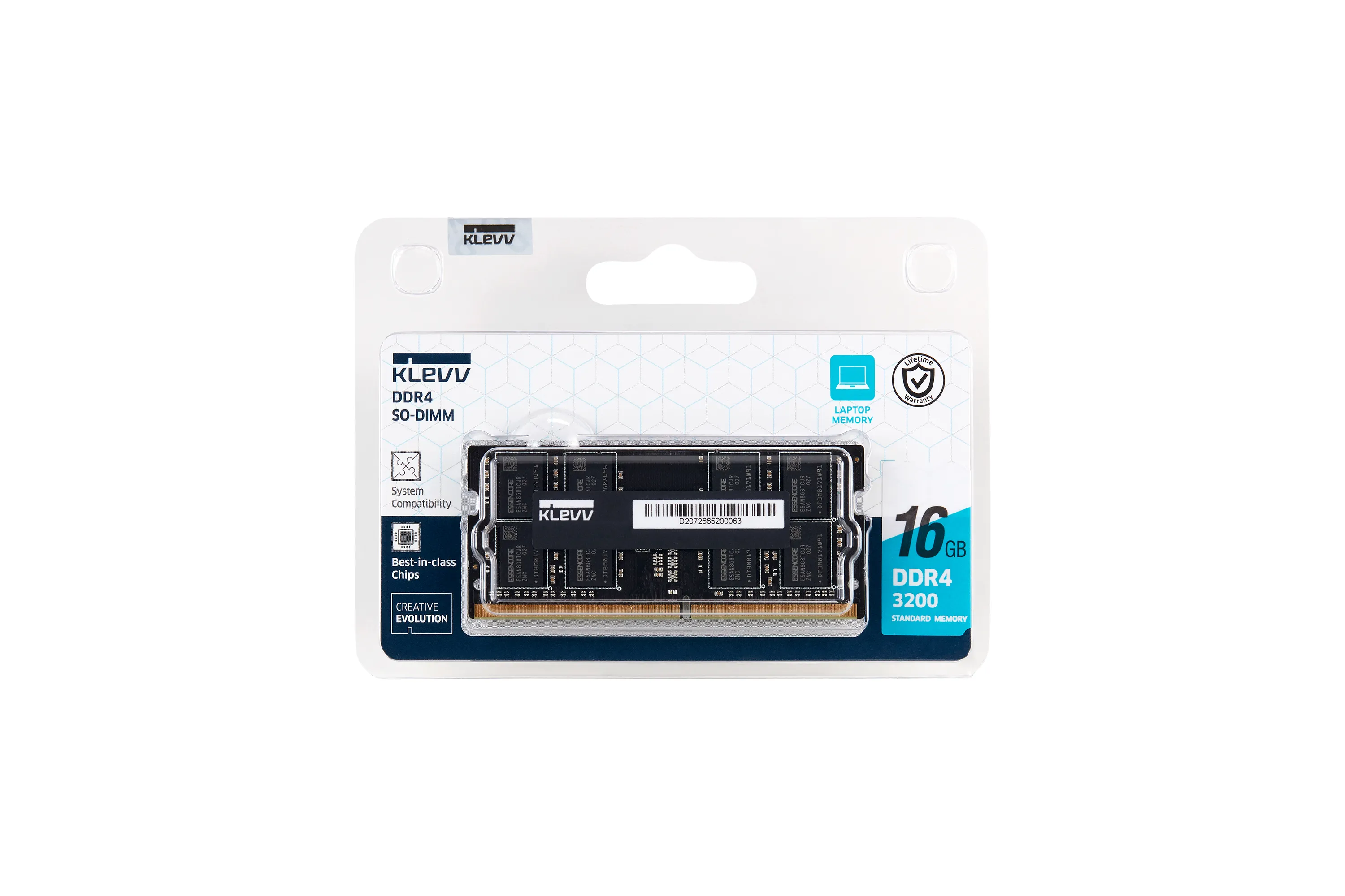 KLEVV 16 Gt (1 x 16 Gt) DDR4 3200 MHz, CL22 -muisti (XMP)