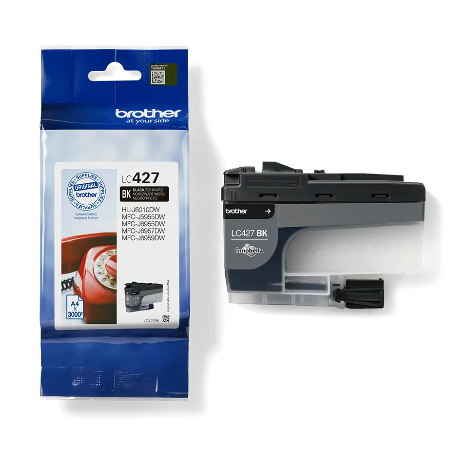 Brother LC427BK-mustekasetti, musta