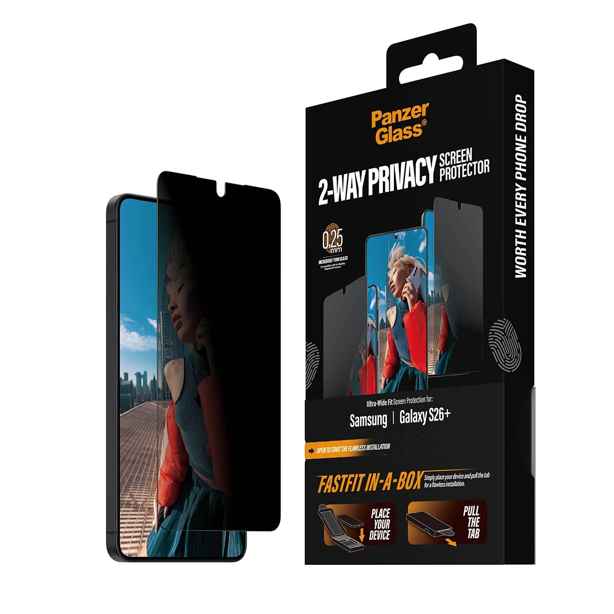 PanzerGlass Ultra-Wide Fit Alignerkit Galaxy S26 Plus - Screen Protector, Privacy