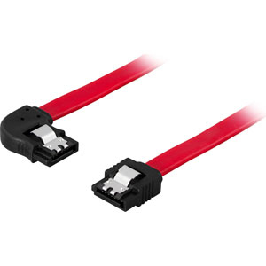 SATA/SAS-kaapeli, lukkoklipsi, kulmaliitin (vasen) - suora, 0,7m