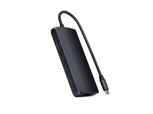 Satechi USB-C Multiport Adapter 8K med Ethernet V3 - Midnatt