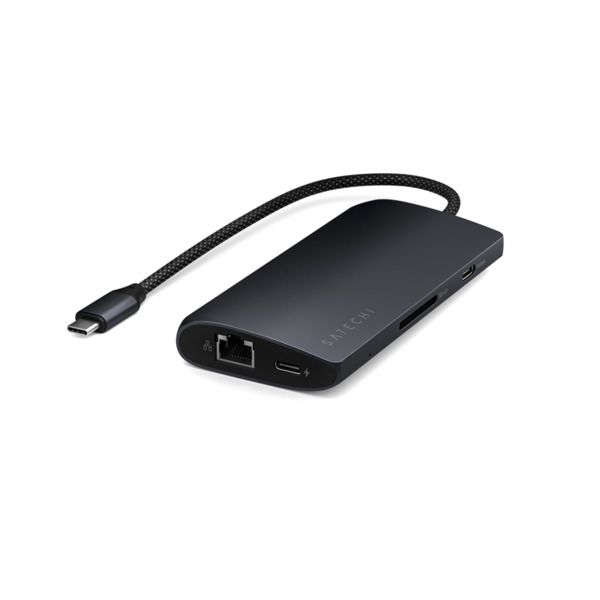 Satechi USB-C Multiport Adapter 8K with Ethernet V3 - Midnight