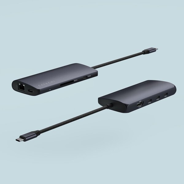 Satechi USB-C Multiport Adapter 8K with Ethernet V3 - Midnight