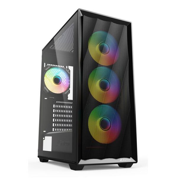 Sharkoon VK4 ARGB Midi-Tower Case with window, Black