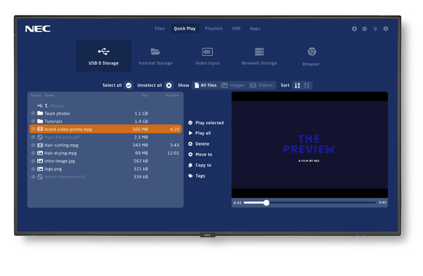NEC 48" V484-MPI3 FHD 500 NITS  24/7 SOC, OPS