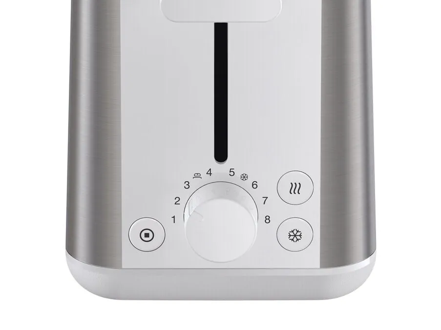Braun PurShine HT 1610 -leivänpaahdin, Ruostumaton teräs, Valkoinen