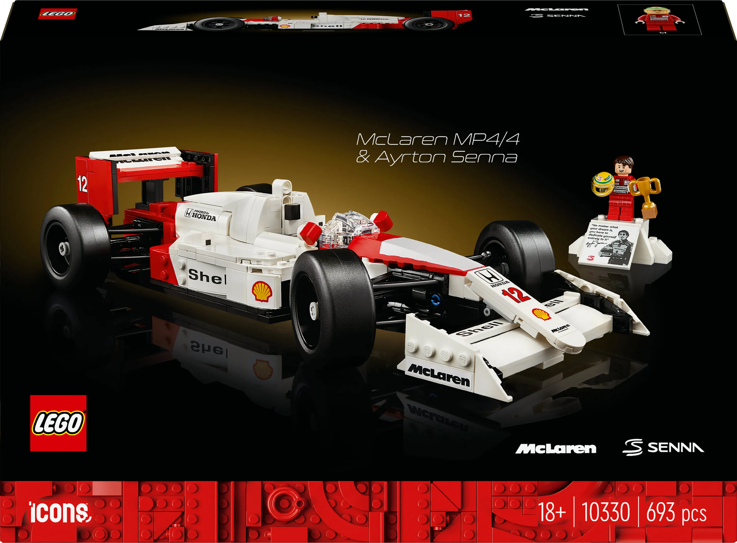 LEGO Icons McLaren MP4/4 &amp; Ayrton Senna 10330