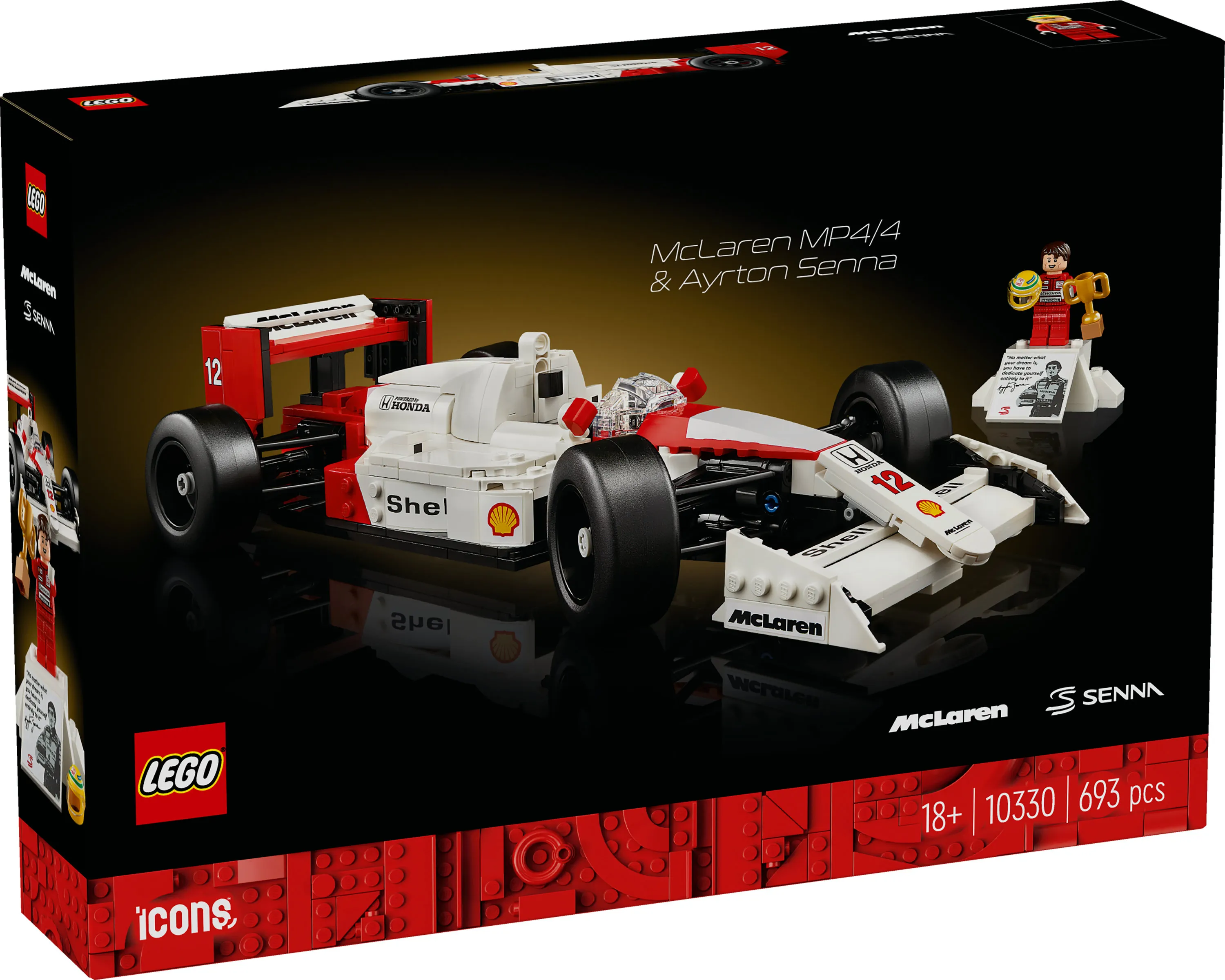LEGO Icons McLaren MP4/4 &amp; Ayrton Senna 10330