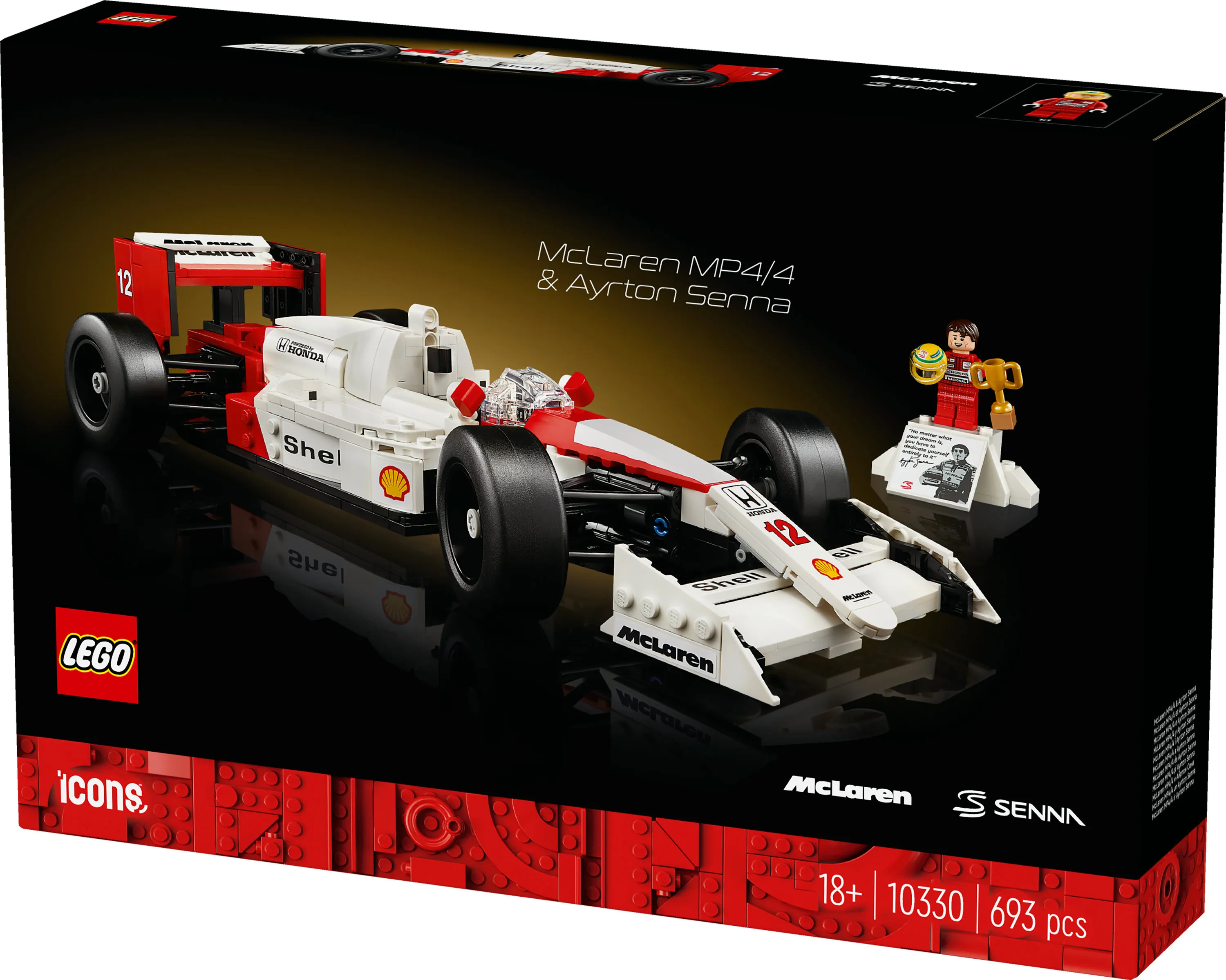 LEGO Icons McLaren MP4/4 &amp; Ayrton Senna 10330