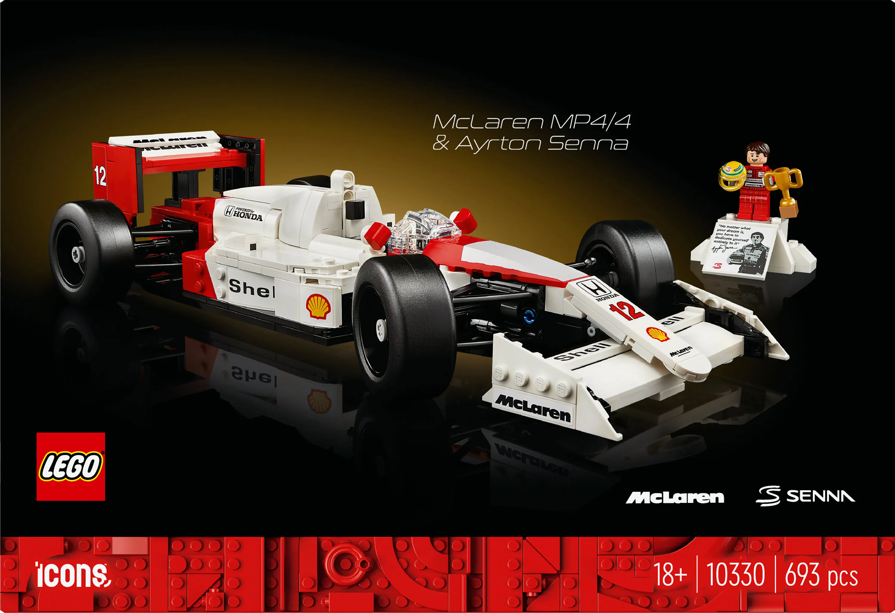 LEGO Icons McLaren MP4/4 &amp; Ayrton Senna 10330