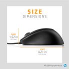 HP USB Fingerprint Mouse - mouse, Black