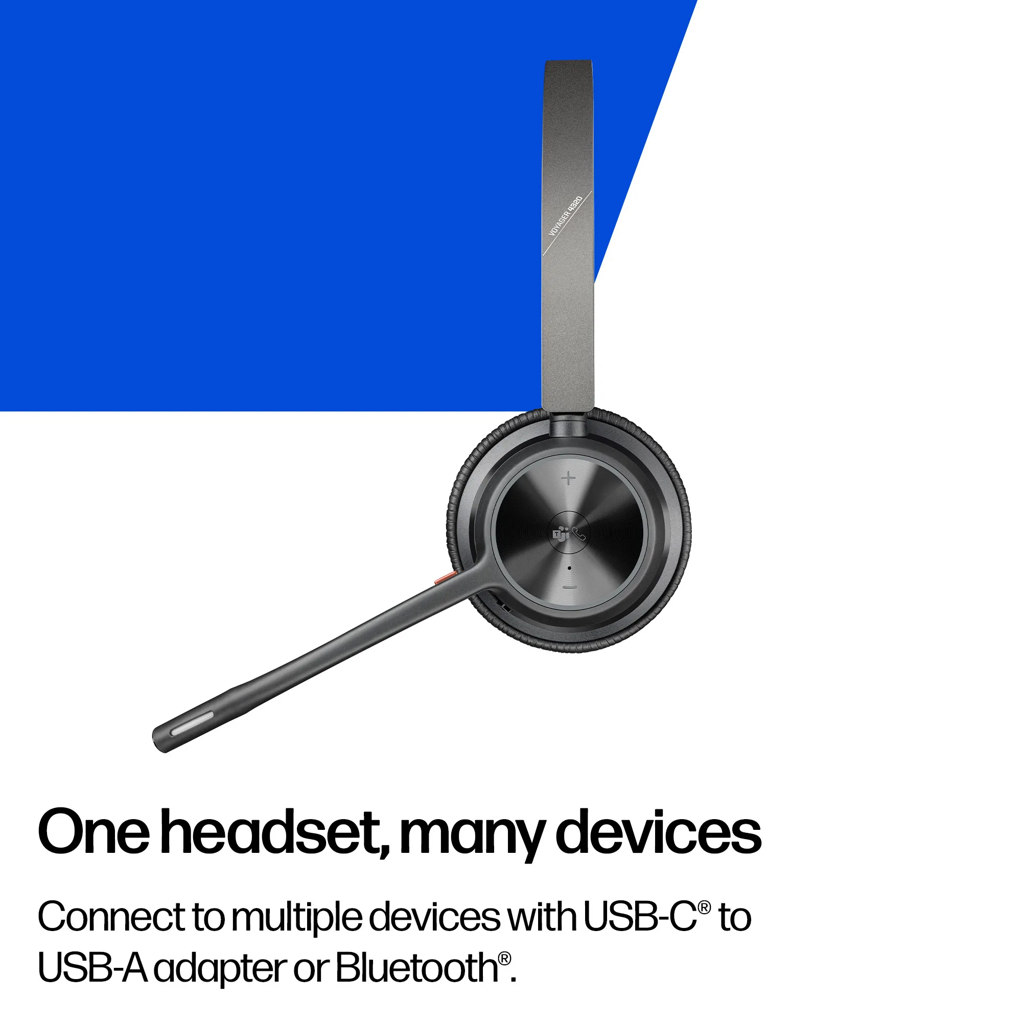 Poly Voyager 4320 UC Wireless Headset, Black