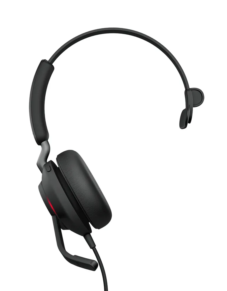 Jabra Evolve2 40 SE UC Mono Headset with USB-A/C adapters, Black