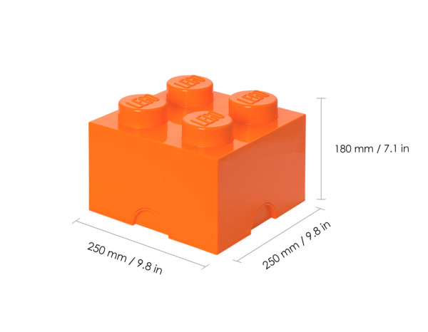 Room Copenhagen LEGO Storage Brick 4 orange - RC40031760
