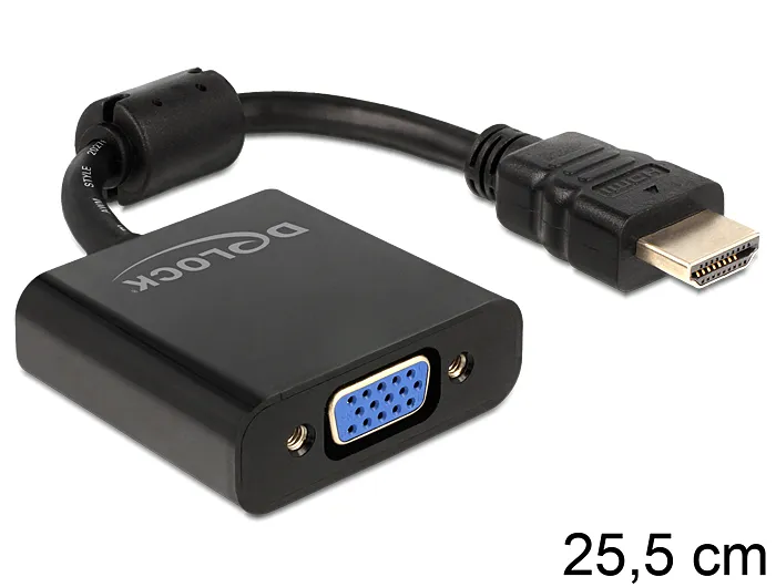 De-Lock  VGA – HDMI -adapteri, Musta