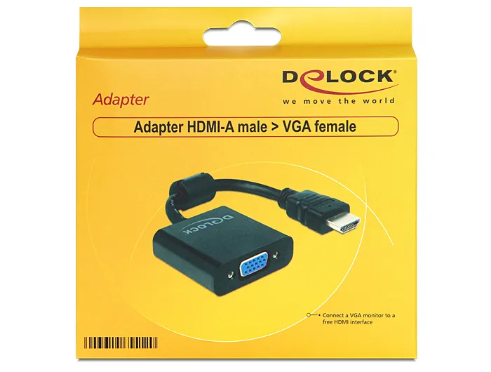 De-Lock  VGA – HDMI -adapteri, Musta