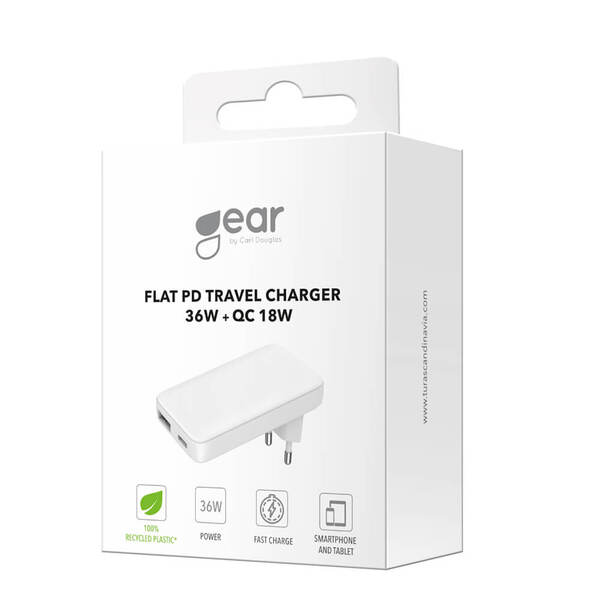 GEAR Charger 220V 1xUSB-C PD/PPS 30W GaN White