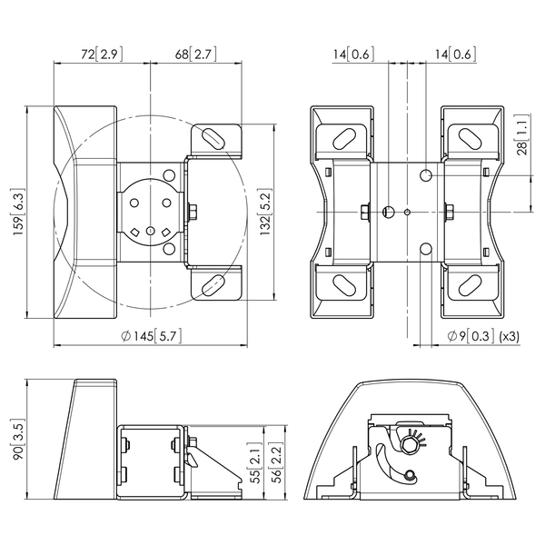 Vogel's Pro PUC 1035 Ceiling Plate tilt for Connect-it Basic Black