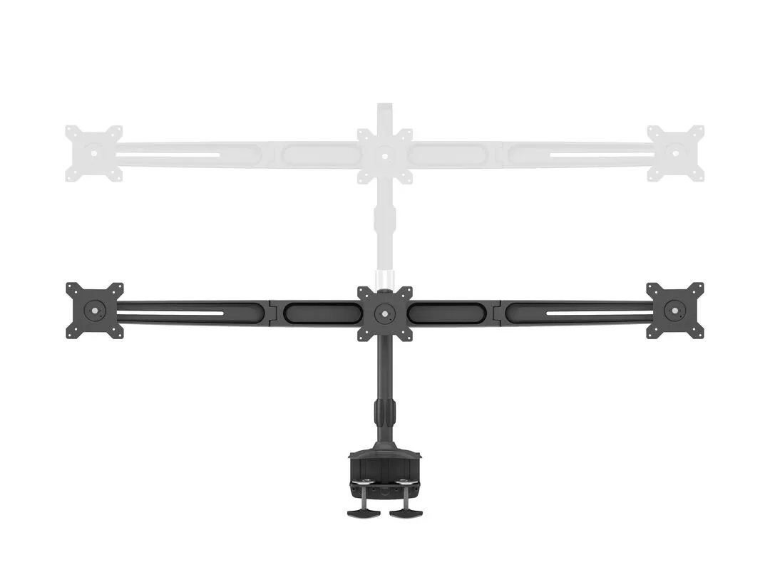 M VESA Desktopmount Triple Desk Clamp 15&quot;-24&quot;