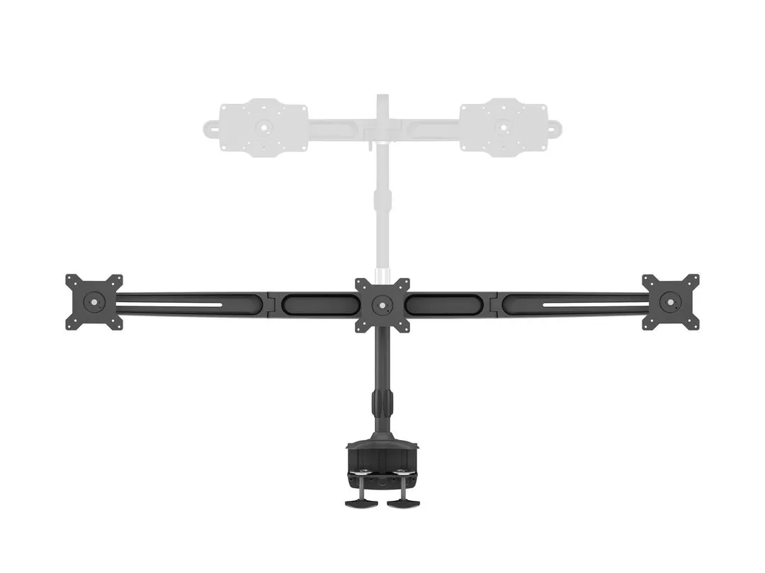 M VESA Desktopmount Triple Desk Clamp 15&quot;-24&quot;