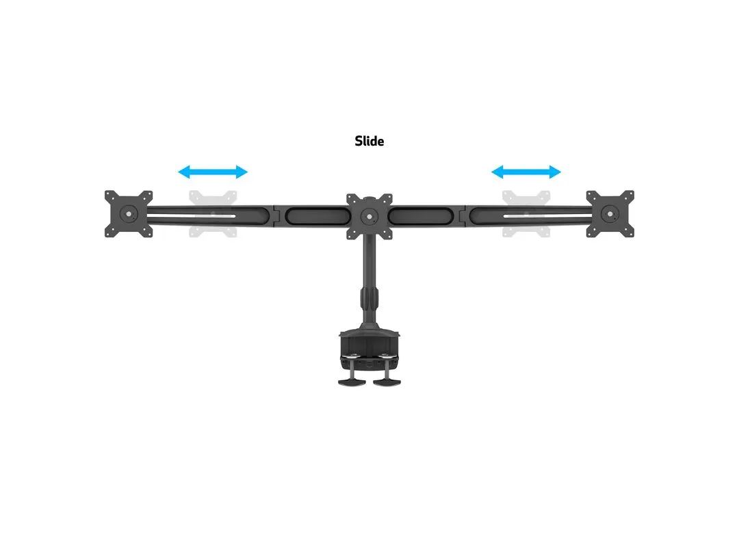 M VESA Desktopmount Triple Desk Clamp 15&quot;-24&quot;