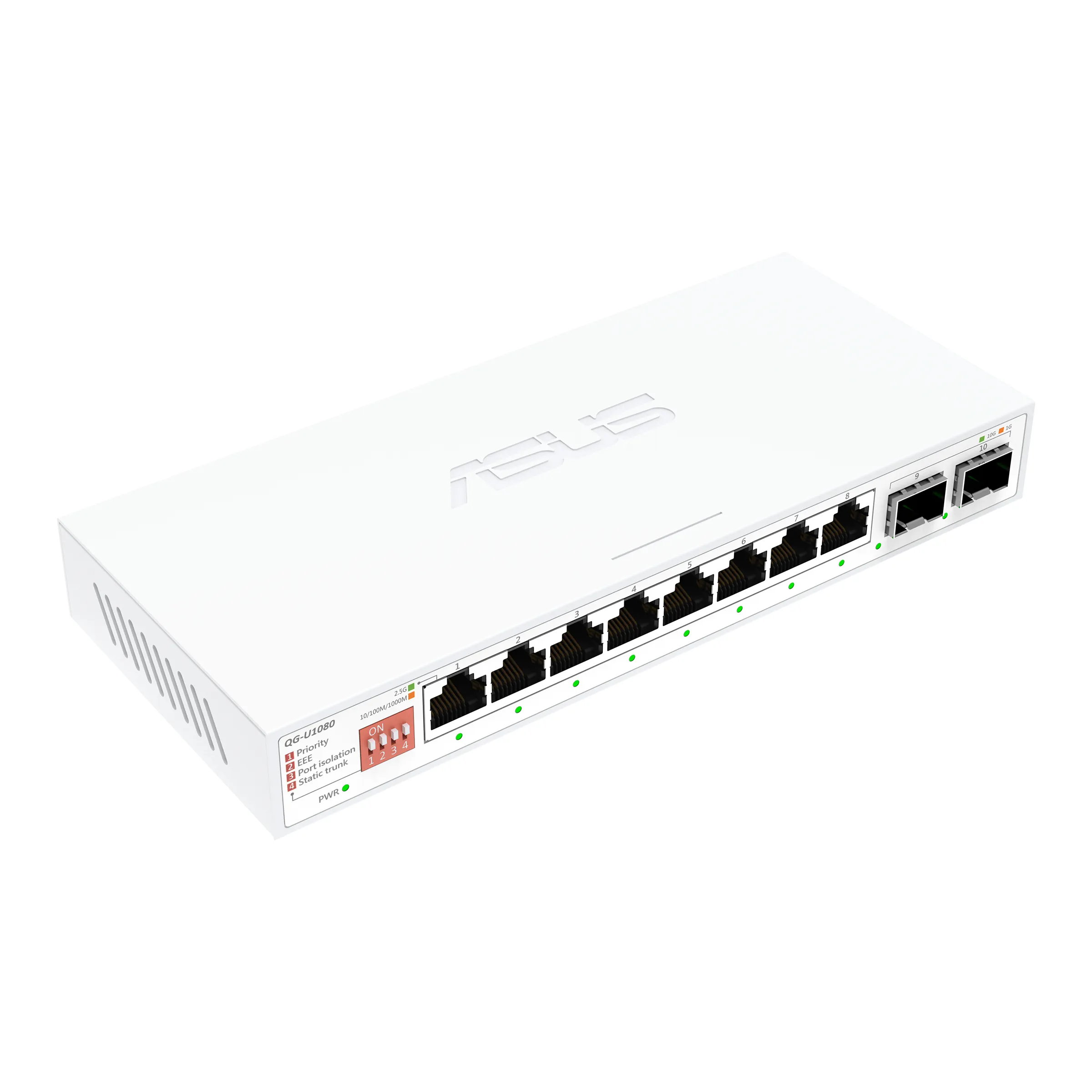 ASUS QG-U1080 - Unmanaged network switch, White