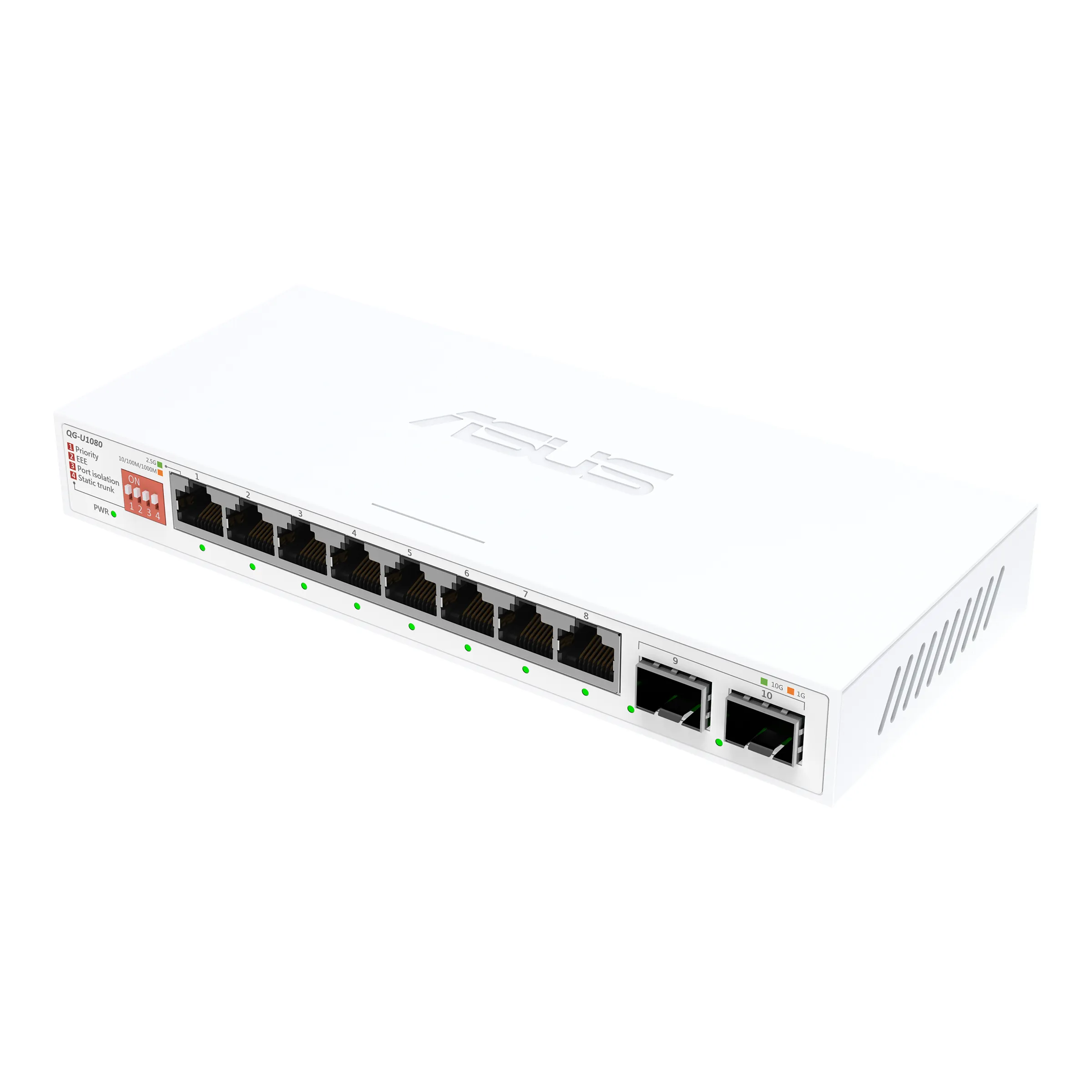 ASUS QG-U1080 - Unmanaged network switch, White