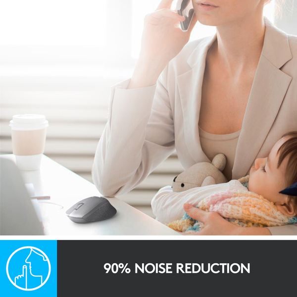 Logitech M330 Silent Plus Wireless Mouse, Red