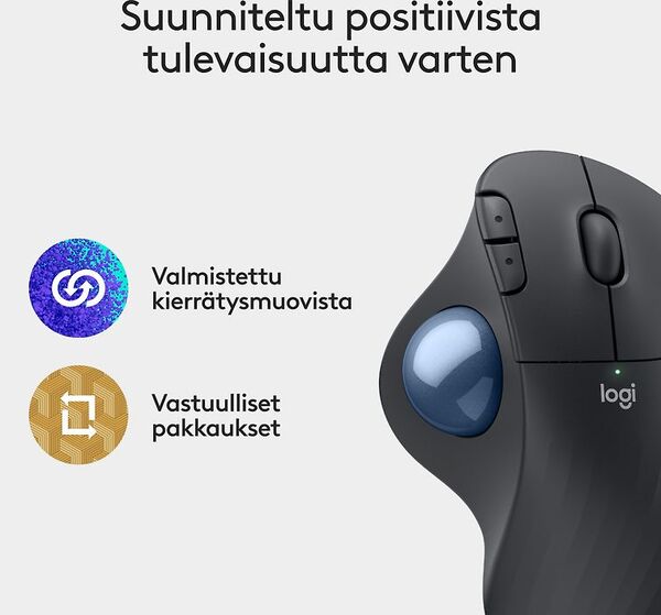 Logitech Ergo M575S - tr&aring;dl&ouml;s trackball, svart