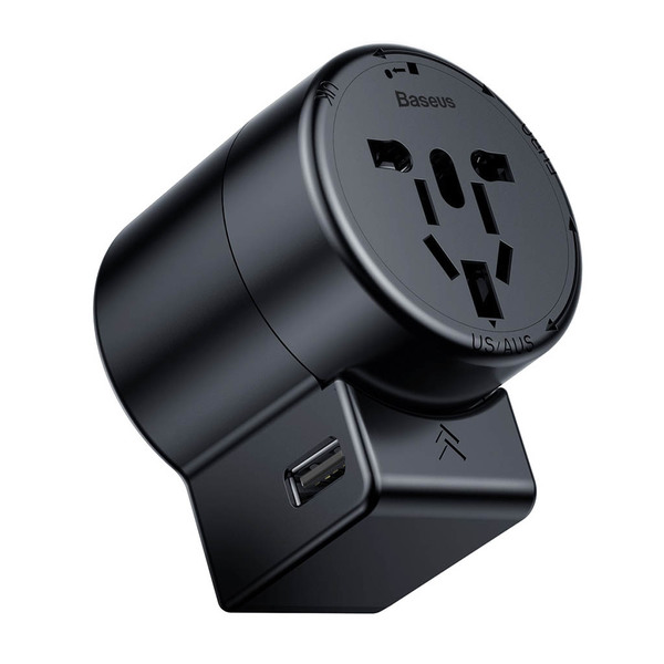 Baseus Rotation Universal Travel Charger, black