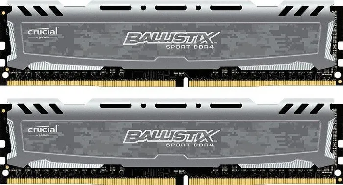 Crucial 8GB (2x4GB) Ballistix Sport LT, DDR4 2400MHz - Grey