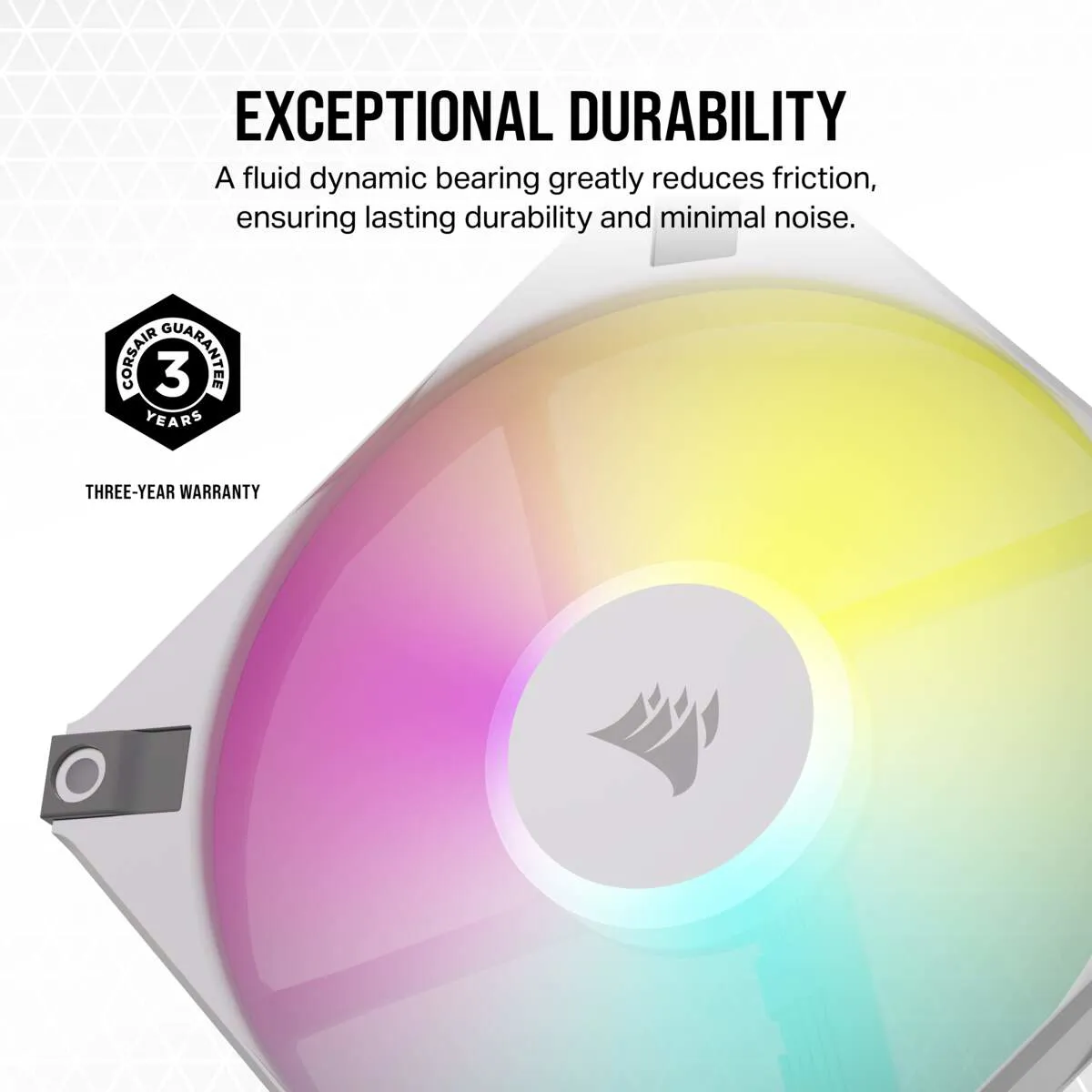 Corsair AF120 Slim RGB, 120mm - case fan, white