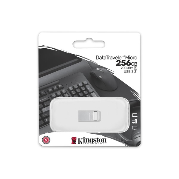 Kingston DataTraveler Micro G2 256 GB USB 3.2 Gen 1 - USB-minne, Metal