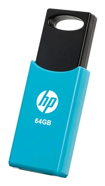 HP v212w USB 2.0 64GB memory stick, Black/Blue