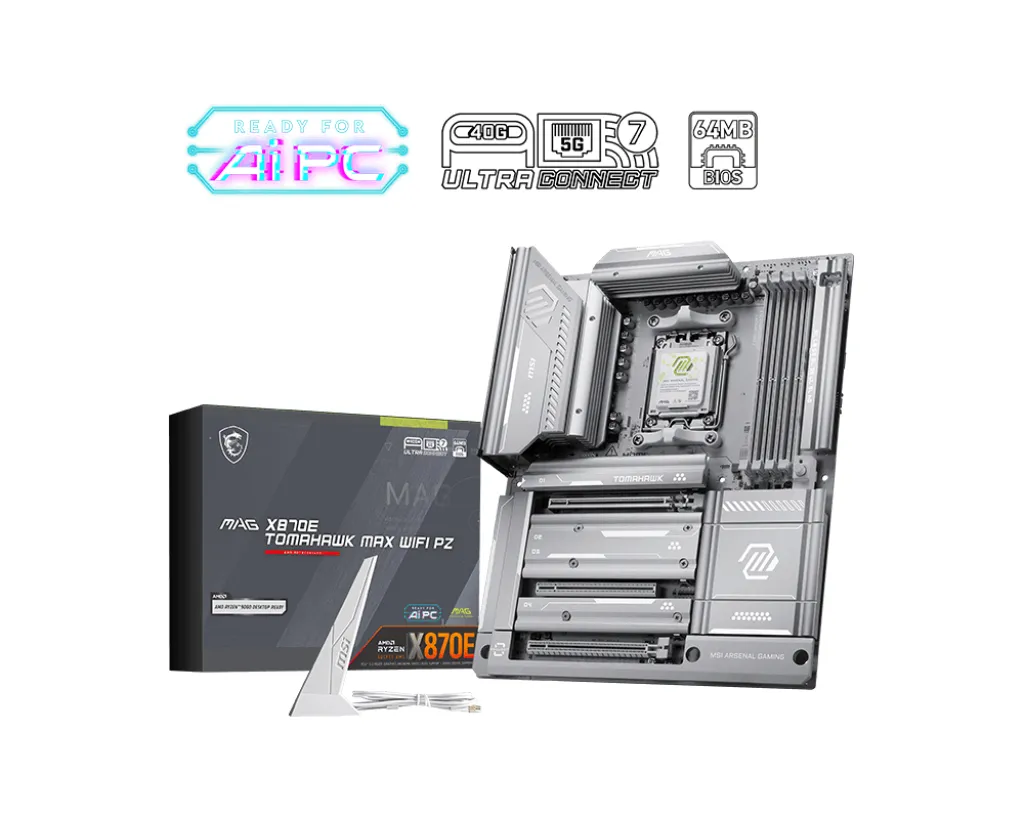 MSI MAG X870E TOMAHAWK MAX Wi-Fi 7 AM5 ATX Motherboard MSI MAG X870E TOMAHAWK MAX Wi-Fi 7 AM5 ATX Motherboard